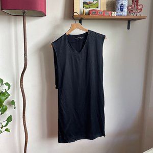 All Saints Silk Black Dress